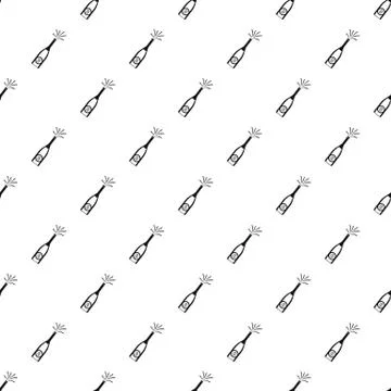 Bubble champagne pattern seamless vector Stock Illustration