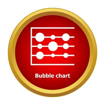 Bubble chart icon representing data analysis and statistics Stockillustratie