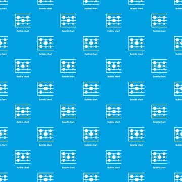 Bubble chart pattern vector seamless blue Stock Illustration