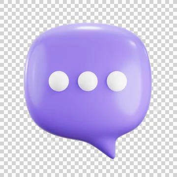 Bubble Chat 3D Illustration, 3D rendering Stockillustratie