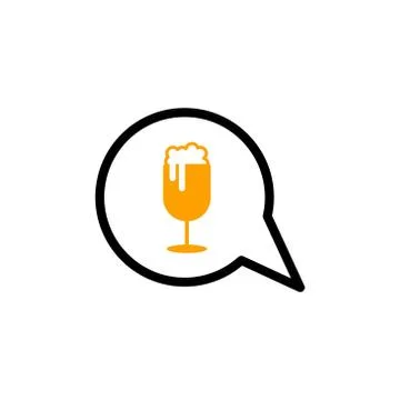 Bubble chat beer vector design template illustration Stock Illustration