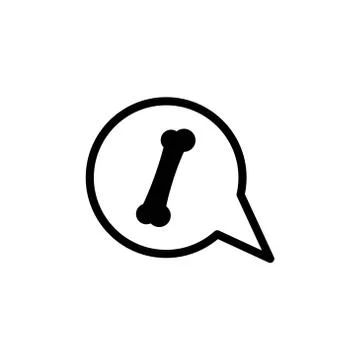 Bubble chat bone vector design template illustration Stock Illustration