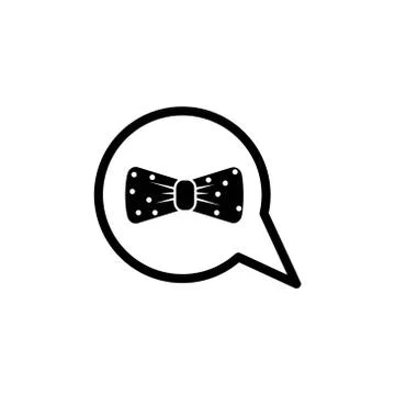 Bubble chat bowtie vector design template illustration Stock Illustration