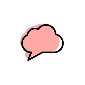 Bubble, chat, cloud with color shadow vector icon in chat bubble set in Good  Stock Illustration