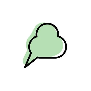 Bubble, chat, cloud with color shadow vector icon in chat bubble set in Good  Stock Illustration