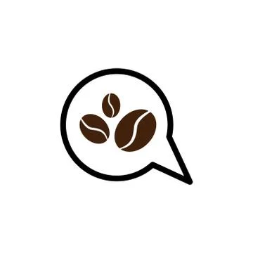 Bubble chat coffee vector design template illustration 스톡 일러스트