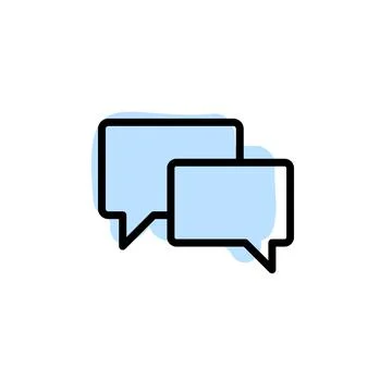 Bubble, chat with color shadow vector icon in chat bubble set in Good and evi Stock Illustration