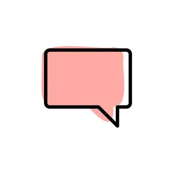 Bubble, chat with color shadow vector icon in chat bubble set in Good and evi Stock Illustration