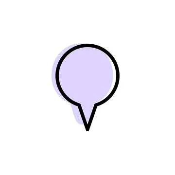 Bubble, chat with color shadow vector icon in chat bubble set in Good and evi Stock Illustration