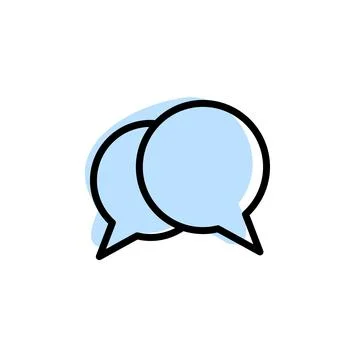 Bubble, chat with color shadow vector icon in chat bubble set in Good and evi Illustrazione stock