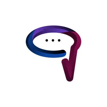 Bubble chat colorful vector design template illustration Stock-Illustration