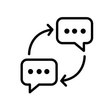 Bubble chat communication dialogue message reply icon Stock Illustration