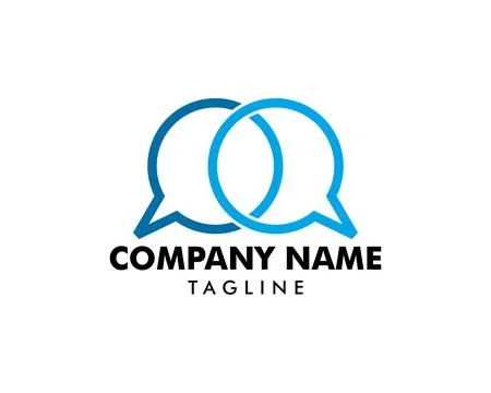 Bubble Chat Concept Logo Design Template Illustrazione stock