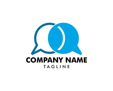 Bubble Chat Concept Logo Design Template Illustrazione stock