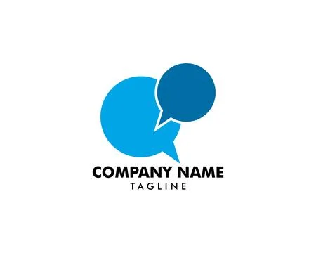 Bubble Chat Concept Logo Design Template Stock Illustration