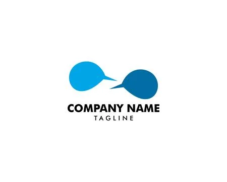 Bubble Chat Concept Logo Design Template Illustrazione stock
