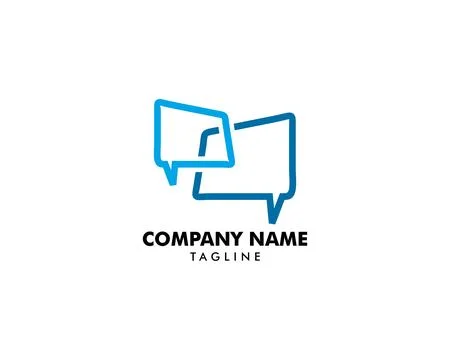 Bubble Chat Concept Logo Design Template Illustrazione stock