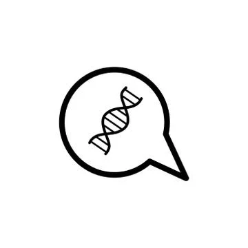 Bubble chat dna vector design template illustration Stock-Illustration