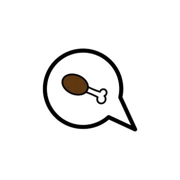 Bubble chat food vector design template illustration Stock Illustration