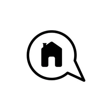 Bubble chat house vector design template illustration Stock Illustration