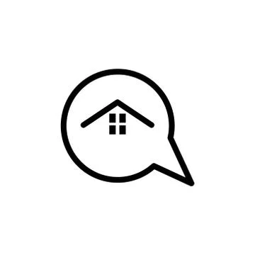 Bubble chat house vector design template illustration Stock Illustration