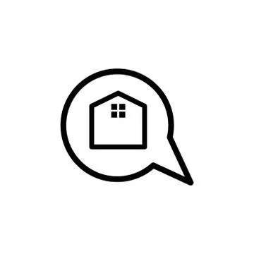 Bubble chat house vector design template illustration Stock Illustration