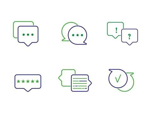 Bubble Chat icon chat box, message, talk, speech for app Stock Illustration