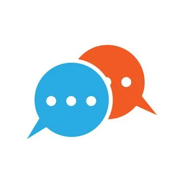 Bubble chat icon design template isolated illustration Stock Illustration