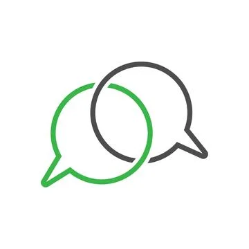 Bubble chat icon design template isolated illustration Stock Illustration