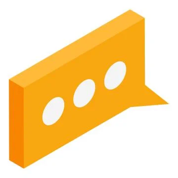 Bubble chat icon, isometric style Stock Illustration