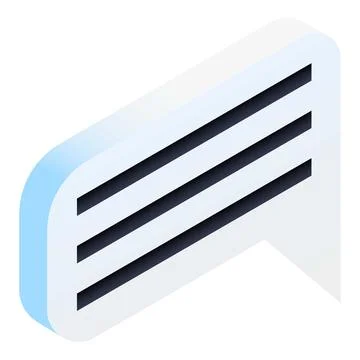 Bubble chat icon, isometric style Stock Illustration