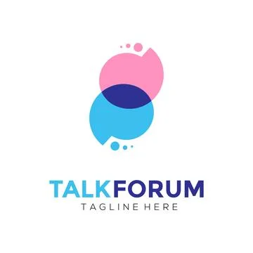 Bubble chat icon logo design Stock Illustration