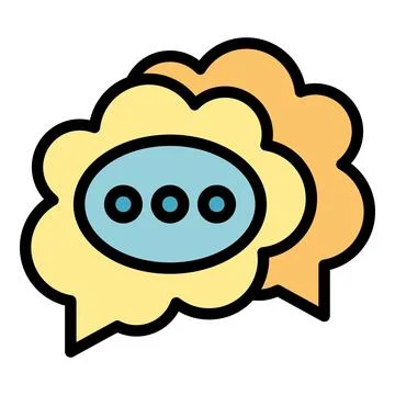 Bubble chat icon vector flat Stock Illustration