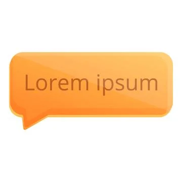 Bubble chat interface icon, cartoon style 스톡 일러스트