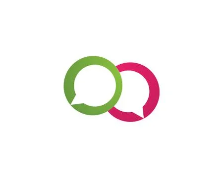 Bubble chat logo vector Illustrazione stock
