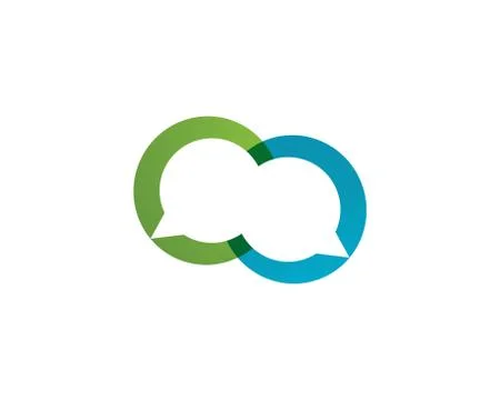 Bubble chat logo vector Stock Illustration