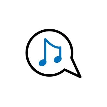 Bubble chat music vector design template illustration Illustrazione stock