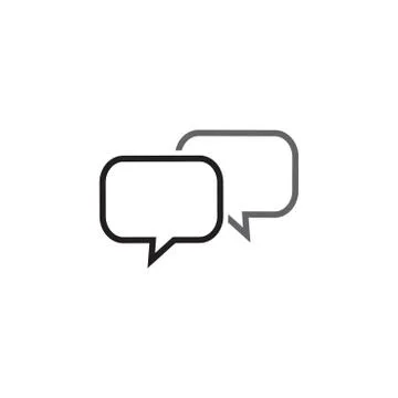Bubble chat outline icon template Stock Illustration