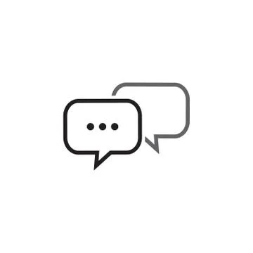 Bubble chat outline icon template Illustrazione stock