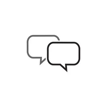 Bubble chat outline icon template Illustrazione stock