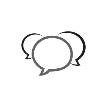 Bubble chat outline icon template Stock Illustration