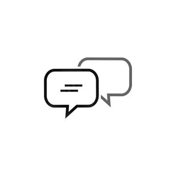 Bubble chat outline icon template Stock Illustration