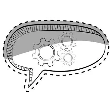 Bubble chat scribble Illustrazione stock