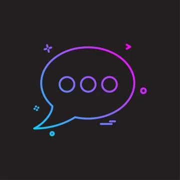 Bubble chat sms text icon vector design Stock Illustration