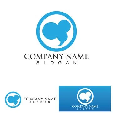 Bubble Chat Social Template and Symbol Stock Illustration