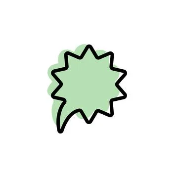 Bubble, chat, star with color shadow vector icon in chat bubble set in Good a Stock Illustration