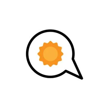 Bubble chat sun vector design template illustration Stock Illustration