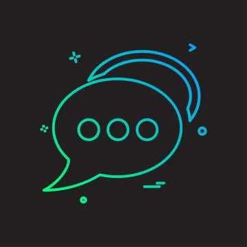Bubble chat talk icon vector design Stock Illustration
