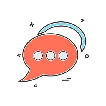 Bubble chat talk icon vector design Stockillustratie