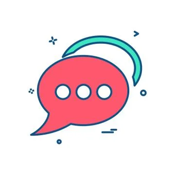 Bubble chat talk icon vector design Stock Illustration